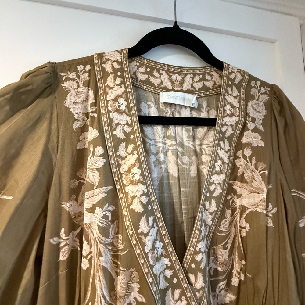 COPY - Embroidered Olive Blouse - Picture 2 of 6